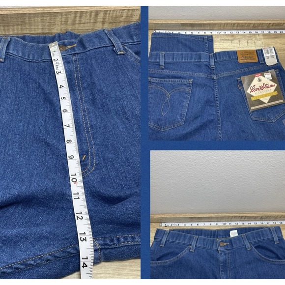 Vintage 90's Levis Action Jeans Blue Denim‎ Brown Tab Men 40x29 fits 37x29.5 New - Picture 6 of 6